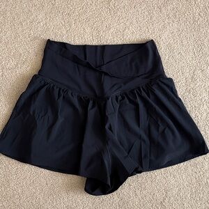 Aerie Black High-Rise Skorts